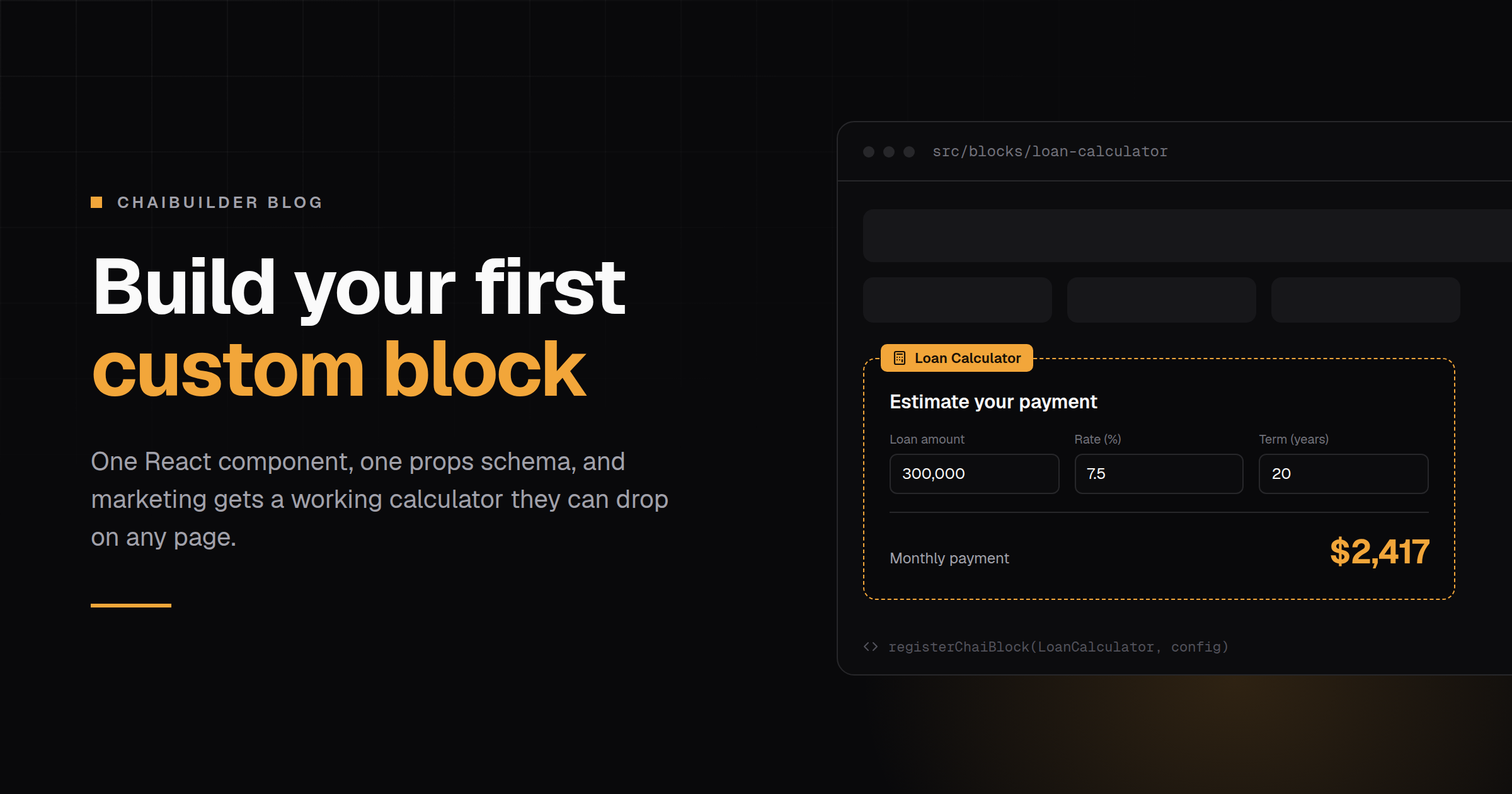 Build Your First Custom Block in ChaiBuilder